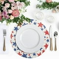 thumbnail image 4 of Ryvnso Star Round Plate Mats Dining Table Placemat Set of 4 for Holiday Decoration, 4 of 7