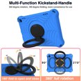 thumbnail image 4 of Kids Case for Amazon Kindle Fire HD 8/HD8 Plus 10th Generation 2020/2022 with Pencil Holder/Multi-Function Kickstand-Handle/Shoulder Strap, Protection Duty Shockproof Silicone Cover - Blue, 4 of 8