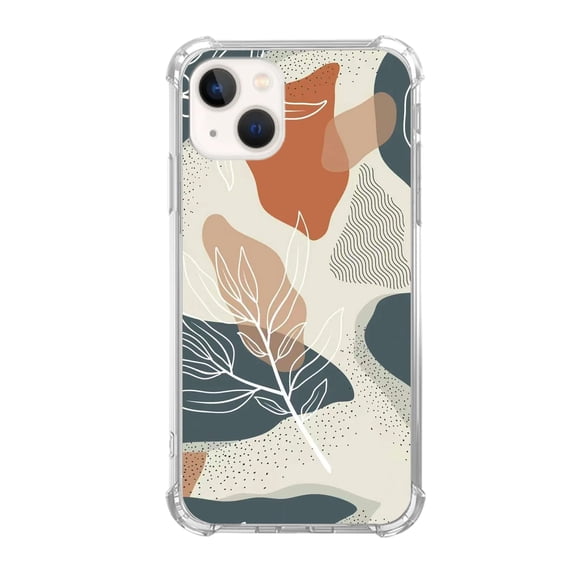 Boho Botanical Case Compatible with iPhone 14,Unique Trendy Design TPU Bumper Cover Case