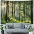 thumbnail image 4 of PRATYUS  Forest Tree Tapestry Nature Landscape Tapestry Sunshine Through Tree Tapestries Wall Hanging Green Fresh Woodland Scenery for Bedroom Ceiling Aesthetic Decoration, Sunlight, 4 of 6