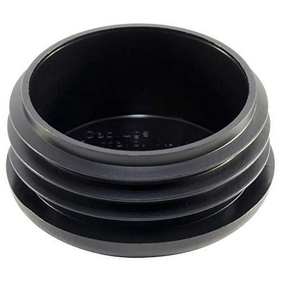 (Pack of 2) 2-1/2" Round Cap Plugs (14-18G 2.34"-2.40" ID - 2.5 Inch OD) Black Plastic End Caps | Fitness Eqpt End Caps | Fencing Post Inserts | Furniture Legs Finishing Slides. by SBD