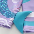 thumbnail image 6 of HWJAD 3-9T Girls' and Toddler 2-Piece Rashguard Swimset Bathing Suit Long Sleeve Swimsuit with Shorts Swimwear,Mermaid, 6 of 9