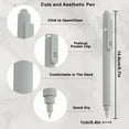 thumbnail image 3 of 6PCS Retractable Gel Pens, 0.5mm Fine Point Black Ink Quick-Dry Pens, Smooth Writing Office & School Supplies for Students, Journaling & Note Taking, 3 of 7