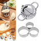 thumbnail image 1 of 4 piezas de acero inoxidable para hacer albóndigas, 3 albóndigas, 2 moldes para albóndigas, cortador de albóndigas, tartaravioli, empanada, prensa, molde, accesorios de cocina, molde para albóndigas, 1 of 5