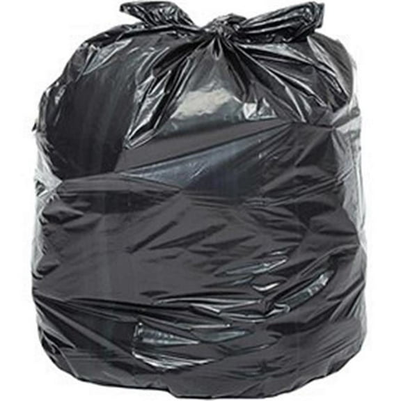 Napco Bag & Film 670210 Medium Duty Black Trash Bags, 7-10 gal, 0.6 Mil - 500 Per Case