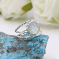 thumbnail image 6 of Earth Gems Jewelry Moonstone Ring Raw Gemstone Statement Jewelry in Sterling Silver for Women, 6 of 6