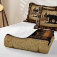 thumbnail image 4 of Erosebridal Elephant Bed Spread Queen, Rustic Woodland Queen Coverlet Set, 3-Piece 1 Quilt and 2 Pillowcases, 4 of 7