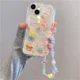 thumbnail image 3 of Funda transparente suave con cordón para teléfono con diseño de oso 3D coreano para iPhone 16, 15, 14 Pro Max, 11, 13, 12 Mini, XR, 8, 7 Plus, X, XS, SE, 3 of 5