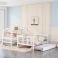 thumbnail image 3 of [US IN STOCK] Twin over Full House Bunk Bed with Trundle and Staircase,the bed can be Separated into Three Separate Platform Beds,White, 3 of 9