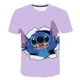 thumbnail image 1 of 2023 nuevas camisetas con estampado 3D de Stitch para niños y niñas, camisetas de moda de manga corta con dibujos animados de verano, ropa de 1 a 14 años, Top informal Tee3T Gao Jinjia LED, 1 of 2