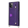 thumbnail image 3 of Correa de muñeca para iPhone 11 Pro, funda protectora de poliuretano termoplástico a prueba de golpes, color morado, 3 of 5