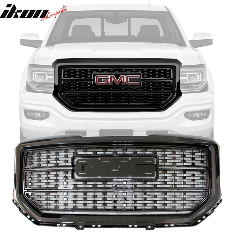 Compatible with 1618 GMC Sierra 1500 Denali Style Front Grille Hood