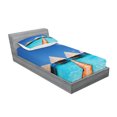 thumbnail image 2 of Ambesonne Tropical Fitted Sheet & Pillow Sham Set, Maldives Clear Waters, Twin, Turquoise Azure Blue, 2 of 2