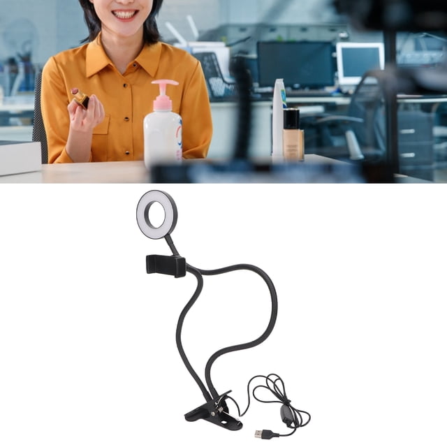 Selfie Light, Rotation 360 48LED Lumière d'Enregistrement Vidéo pour Diffusion en Direct