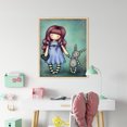 thumbnail image 4 of Cuadros Decorativos 5D DIY diamante pintura completo cuadrado taladro chica y conejo pared decoración Rhinestone JShteea Nuevos Originales, 4 of 8