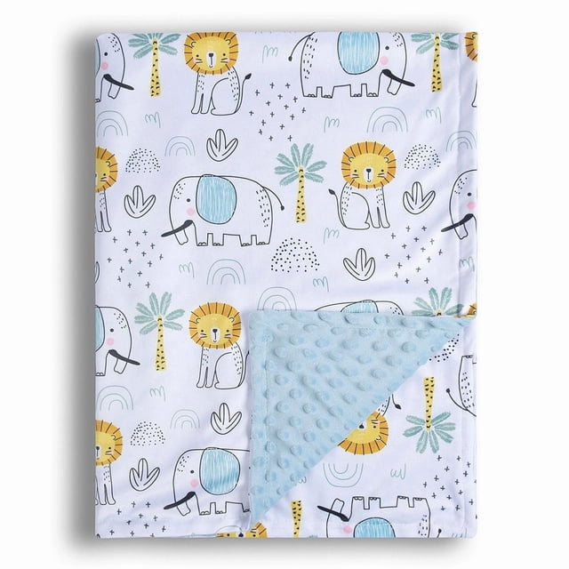 Manta Donsonny, 76 x 102 cm, suave estampado de elefante minky