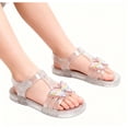 thumbnail image 6 of Princess Mary Jane Jelly Shoes, Open Toe Ballet Flats Birthday Party Dress up Sandals for Little Girls, Toddler or Kids White 2.5(35), 6 of 9