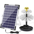 thumbnail image 1 of Solar Bird Bath Fountain With 9 Nozzles 3 Tier Design Solar Powered Water Pump For Garden Pond Pool Outdoor Decoration Easy Setup Water Circulation Kit For Backyard Patio, 1 of 9