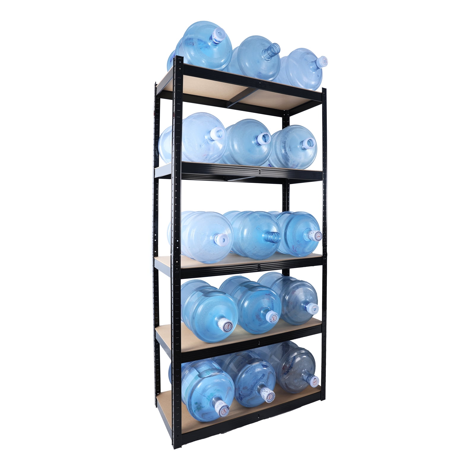 5-Tier Heavy Duty Garage Storage Shelving Unit, 71 in H x 35.5 in W x 15.8 in D, Black