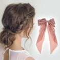 thumbnail image 2 of Unique Bargains 1 Pc Bow Ribbon French Barrette Hair Clips for Home Pink, 2 of 5