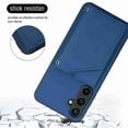 thumbnail image 2 of Dteck Wallet Case for Samsung Galaxy S24 Ultra,Slim Lightweight PU Leather Flip Folio Purse Stand Phone Cover with Card Holder Slots Magnetic Closure Soft Silicone Bumper Case,Blue, 2 of 6