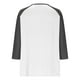 thumbnail image 5 of Blusas para mujer,Camiseta raglán con cuello en V para mujer, manga 3/4, blusa informal de cuello redondo para estar en casa, sopatenor, 5 of 9