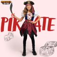thumbnail image 2 of Disfraz de Spooktacular Creations para Halloween, niña pirata, azul, de 8 a 10 años, 2 of 7