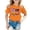 Orange, variant on XEGLSBU Shirts for Girls 12-14 Children Fashion Casual Print Round Neck Loose Short Sleeve T Shirt Top Black Size 8-9 Years