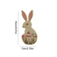 thumbnail image 3 of Easter White Easter Party Supplies Wooden Rabbits Han Wood Supplies, Including 1 x ornament, Perfect for Family Gathering and Holiday Gift, 3 of 8