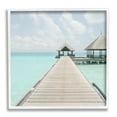 thumbnail image 4 of Stupell Industries Beautiful Turquoise Water Ocean Pier Cloudy Sky Painting White Framed Art Print Wall Art, Design by Noah Bay, 4 of 5