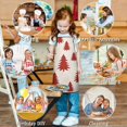 thumbnail image 6 of Red Christmas Tree Pattern Kids Aprons for Girls and Boys,Adjustable Neck Strap Toddler Aprons for Kids Cooking Baking, 6 of 7