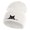 White, variant on Judging Cat Logo Embroidered 12 Cuff Long Beanie - Carolina Blue OSFM
