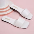 thumbnail image 6 of Women’s Simple Square Toe Open Toe Flat Sandals Single Strap for Comfort and Non-Slip Sole, 6 of 6