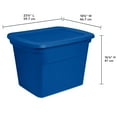thumbnail image 2 of Sterilite 18 Gallon Tote Plastic, Blue Morpho, 2 of 9
