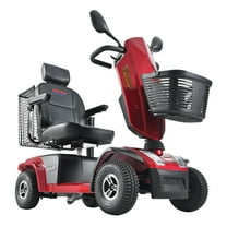 Secure Adjustable 4-Wheel Mobility Scooter with Charger & USB Ports, Red 350 lb Limit