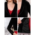 thumbnail image 5 of DARING DIVA Women's Elegant Velvet Shrug With Sparkle Trim S Black, 5 of 6
