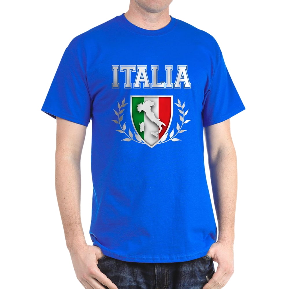CafePress - Italian Flag Crest T-Shirt - 100% Cotton T-Shirt - Walmart ...