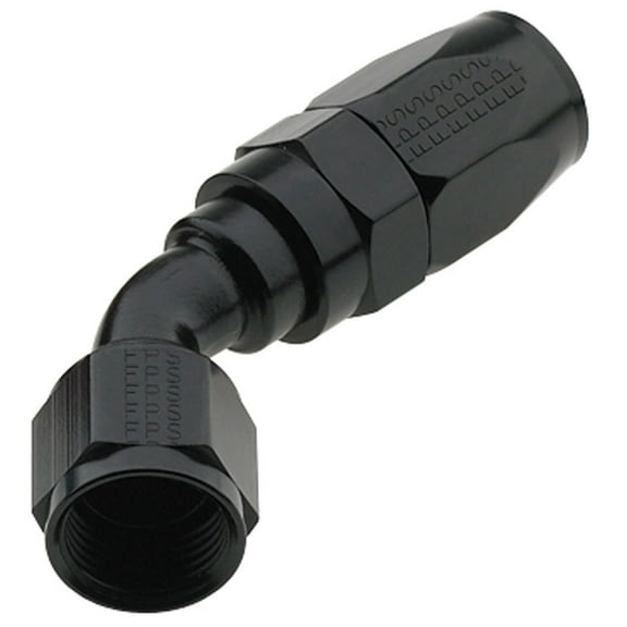 Hose Fitting #8 45 Deg Pro-Flow Black