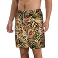 thumbnail image 2 of Cauagu Animal Leopard Print Men's Swim Trunks,Hawaiian Bathing Suit Swimsuits Beach Shorts with Pockets for Men Quick Dry Swimming Board Shorts-Medium, 2 of 6