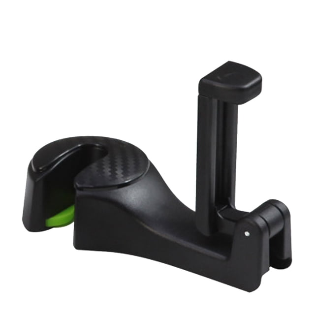 Matsuzay Gancho para reposacabezas de coche con soporte para teléfono, percha para respaldo de asiento para bolso, monedero, paño de comestibles, Teléfono y Comunicación negro