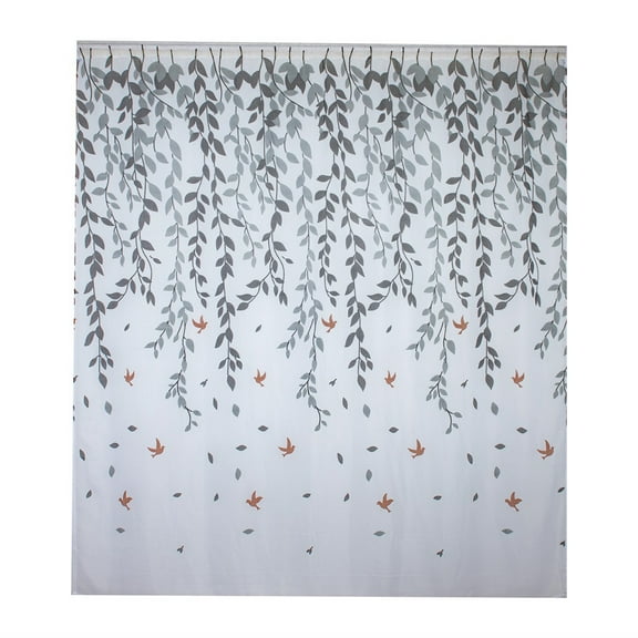 EUDIDV Stylish Drape Leaves Sheer Curtain Tulle Window Voile Drape Valance 1 Panel Fabric Classic Curtains