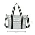 thumbnail image 2 of Bolso Con Asa Superior Bolso bandolera de nailon para mujer, diseño con espacio, bandolera acolchada, de color liso, 2 of 5
