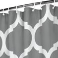 thumbnail image 3 of Gray Geometric Quatrefoil Pattern Shower Curtain 72"x84" ,Bathroom Decorative Shower Curtains Set with 12 Hooks,Modern Waterproof Washable Shower Curtain, 3 of 6