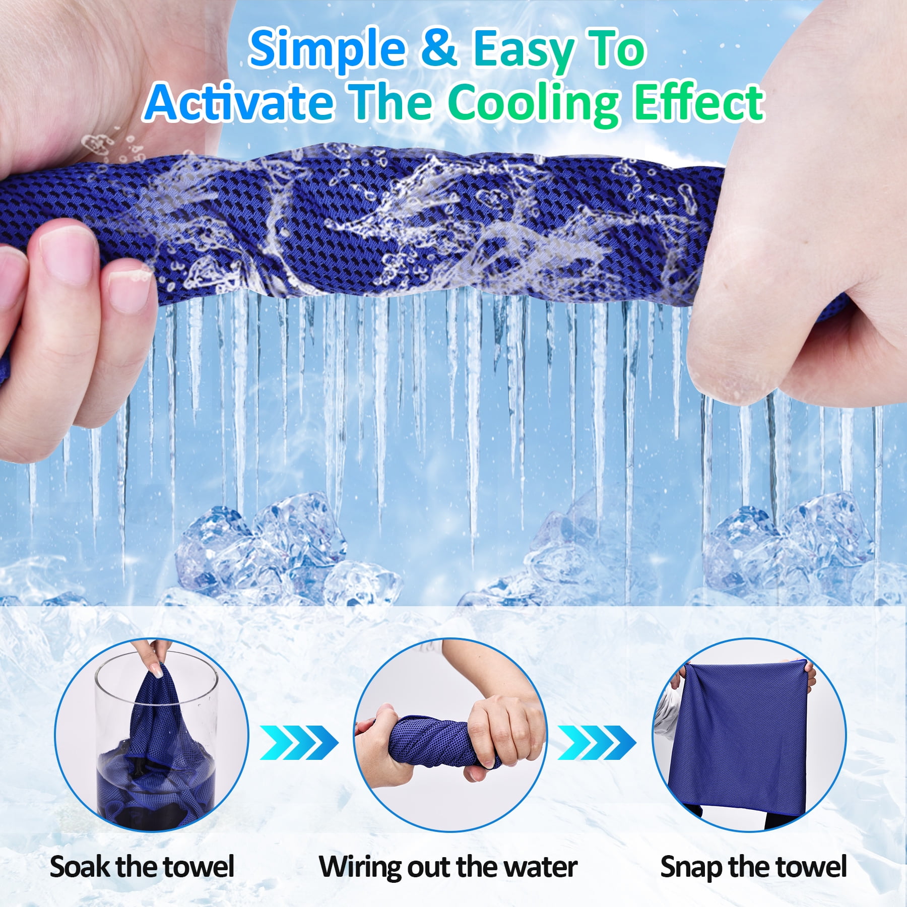 Cooling towel deals snap to activate