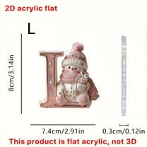 JeashCHAT Personalized Snowman Christmas Ornaments, 26 Initial Letter Pendant Acrylic Hanging Ornaments Christmas Tree Decorations Xmas Gifts