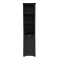 thumbnail image 6 of Accreate 64" Tall Bathroom Cabinet, Slim Bathroom Floor Cabinet with 4 Adjustable Shelves & 1 Laundry Hamper, Narrow Tall Cabinet for Living Room Home Office Kitchen, 6 of 9