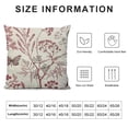 thumbnail image 5 of BANET Summer Pillow Covers ,Burgundy Red Wild Flower Plant Throw Pillows Case,Seasonal Floral Outdoor Decorative Square  Farmhouse Decor Cushion Covers for Home Sofa bed Couch White, 5 of 5