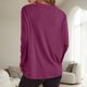 thumbnail image 3 of MHFRRA Camiseta de Manga Larga Oversize de Moda, Informal, Básica, con Cuello Redondo, para Uso Diario. Púrpura, 3 of 5