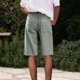 thumbnail image 4 of ZSQDM Womens Casual Solid Side Pockets Pants Shorts Elastic Waist Back Pockets Daily Shorts Shorts for women, 4 of 6