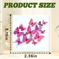 thumbnail image 2 of CCOCC 12Pcs Butterfly Wall Decor,3D Double-Layer Butterflies Butterfly Decorations,Vibrant Gradient Cute Wall Decor,PurpleRed, 2 of 7